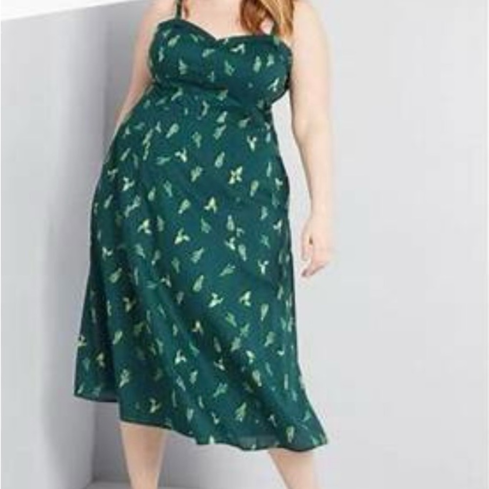 ModCloth Cactus Print Midi Dress